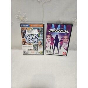 Sims 3 Expansion bundle( New) Sealed & Project runway PC Video Game (Open)